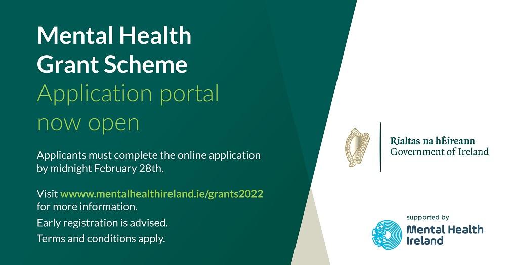 Onceoff Mental Health Grant Scheme of Up to €30,000 Open to Applicants